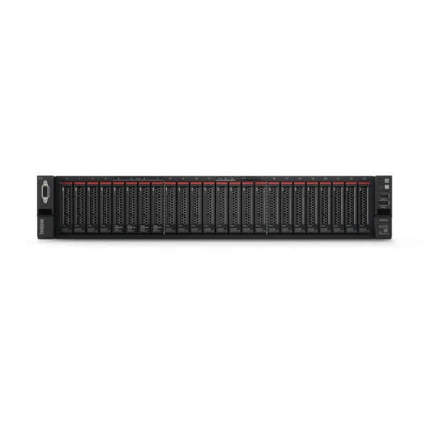 This image shows the Lenovo ThinkSystem SR650 in a front straight-on view